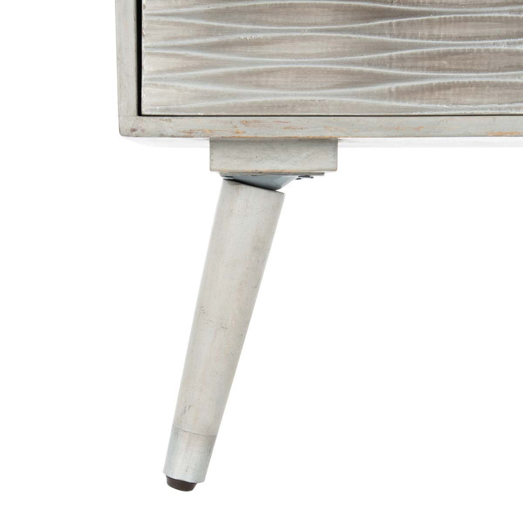 Safavieh Brandy 1 Drawer Textured Nightstand - Grey Walnut