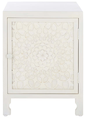 Safavieh Rayetta 2 Shelf 1 Door Nightstand - White Wash