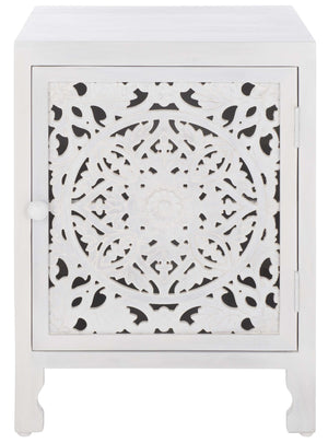 Safavieh Reimu 2 Shelf 1 Door Nightstand - White Wash