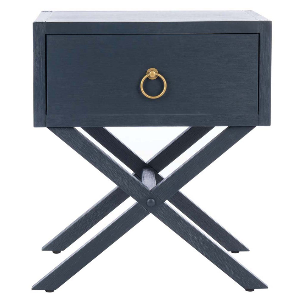 Safavieh Odilia 1 Drawer Nightstand-Navy