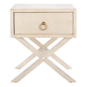 Safavieh Odilia 1 Drawer Nightstand-Antique White