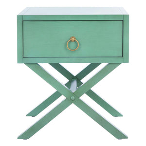 Safavieh Odilia 1 Drawer Nightstand-Turquoise