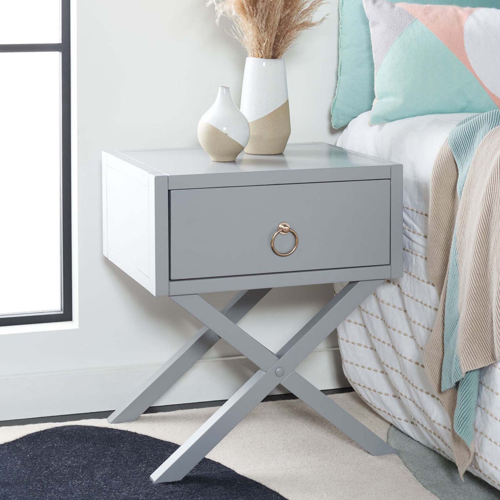 Safavieh Odilia 1 Drawer Nightstand - Grey