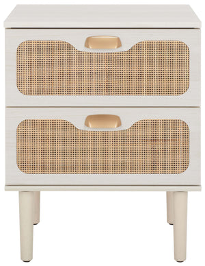 Safavieh Irelia 2 Drawer Nightstand - White / Natural