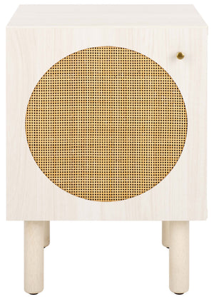 Safavieh Ophelia 1 Door Night Stand - White / Natural