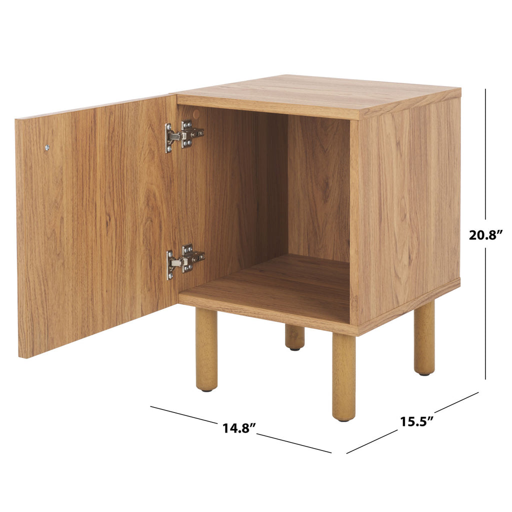 Safavieh Ophelia 1 Door Night Stand - Oak / Natural