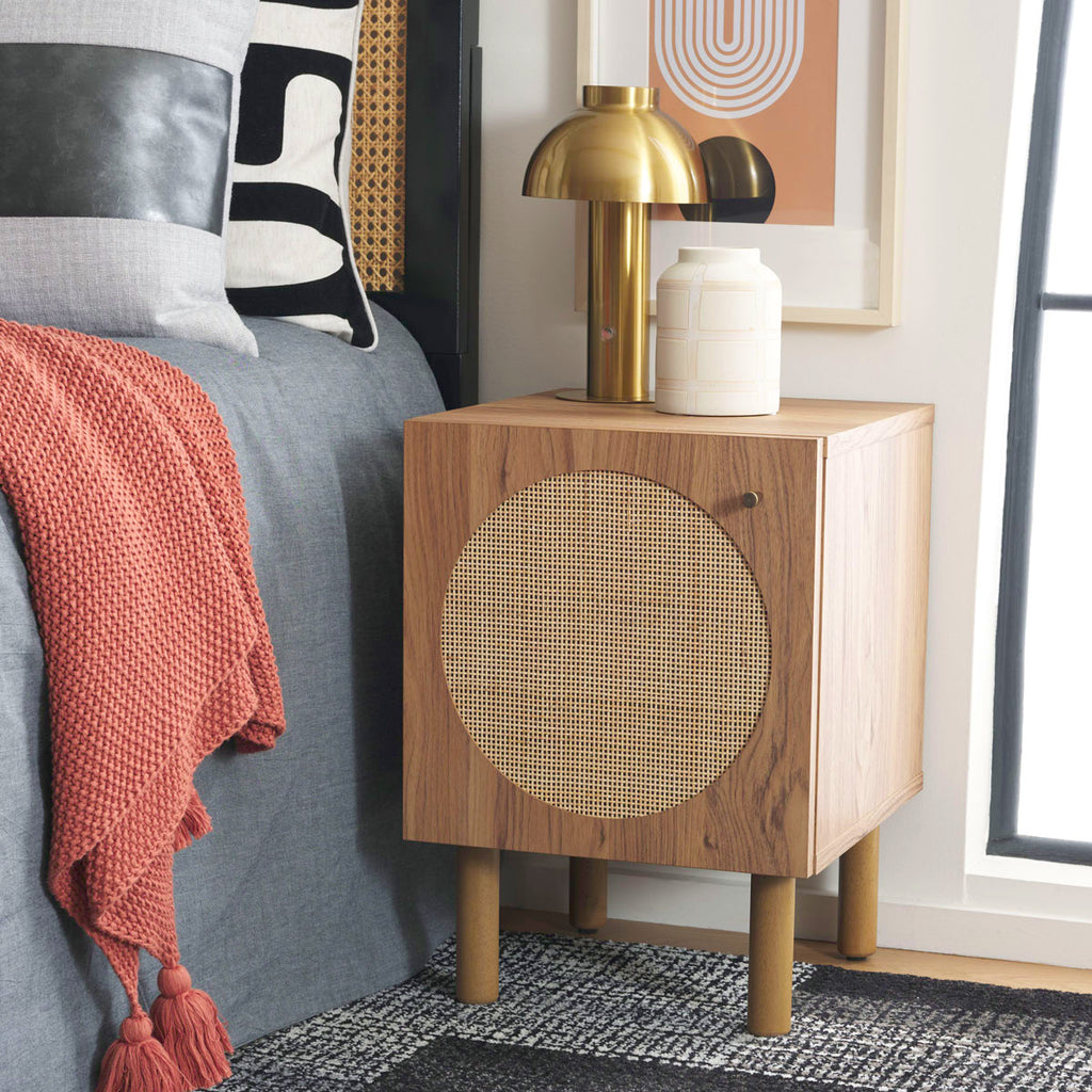 Safavieh Ophelia 1 Door Night Stand - Oak / Natural