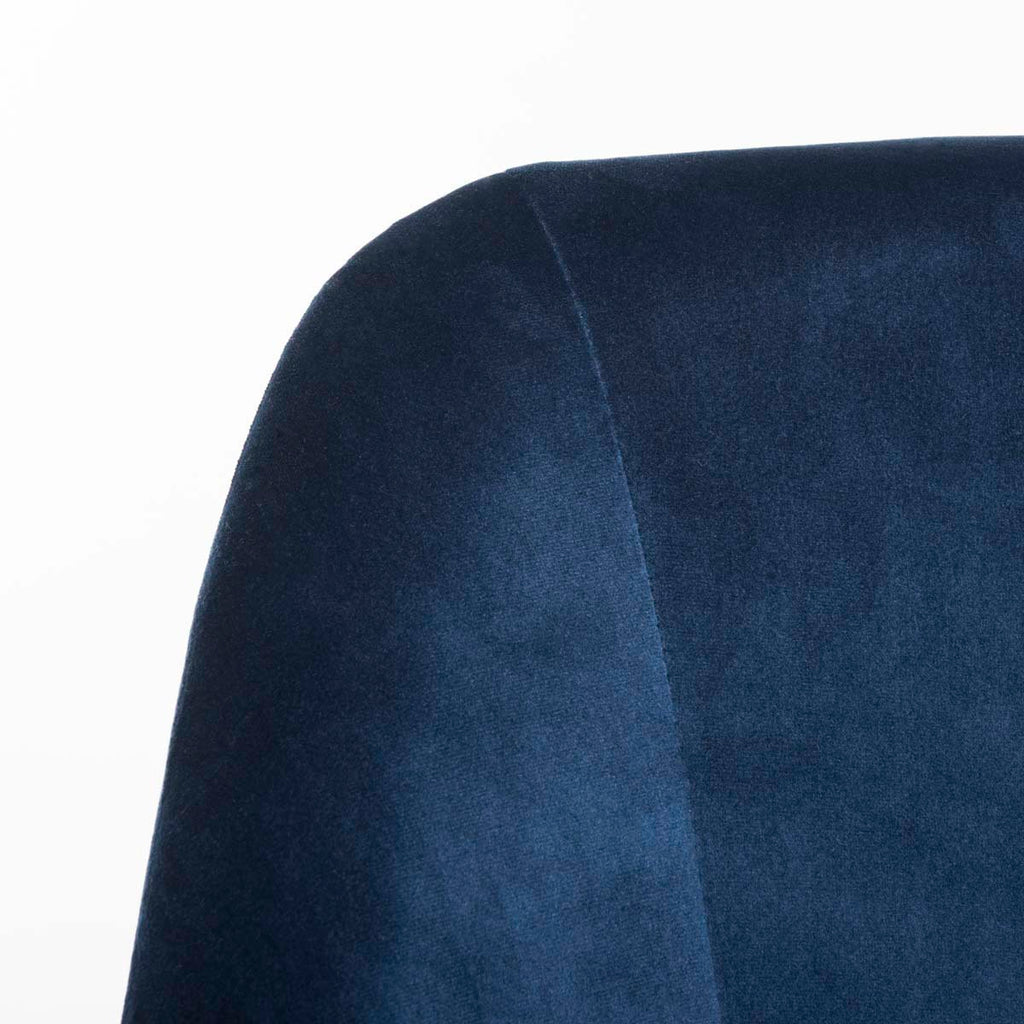 Safavieh Adrienne Velvet Chrome Leg Swivel Office Chair - Navy / Chrome