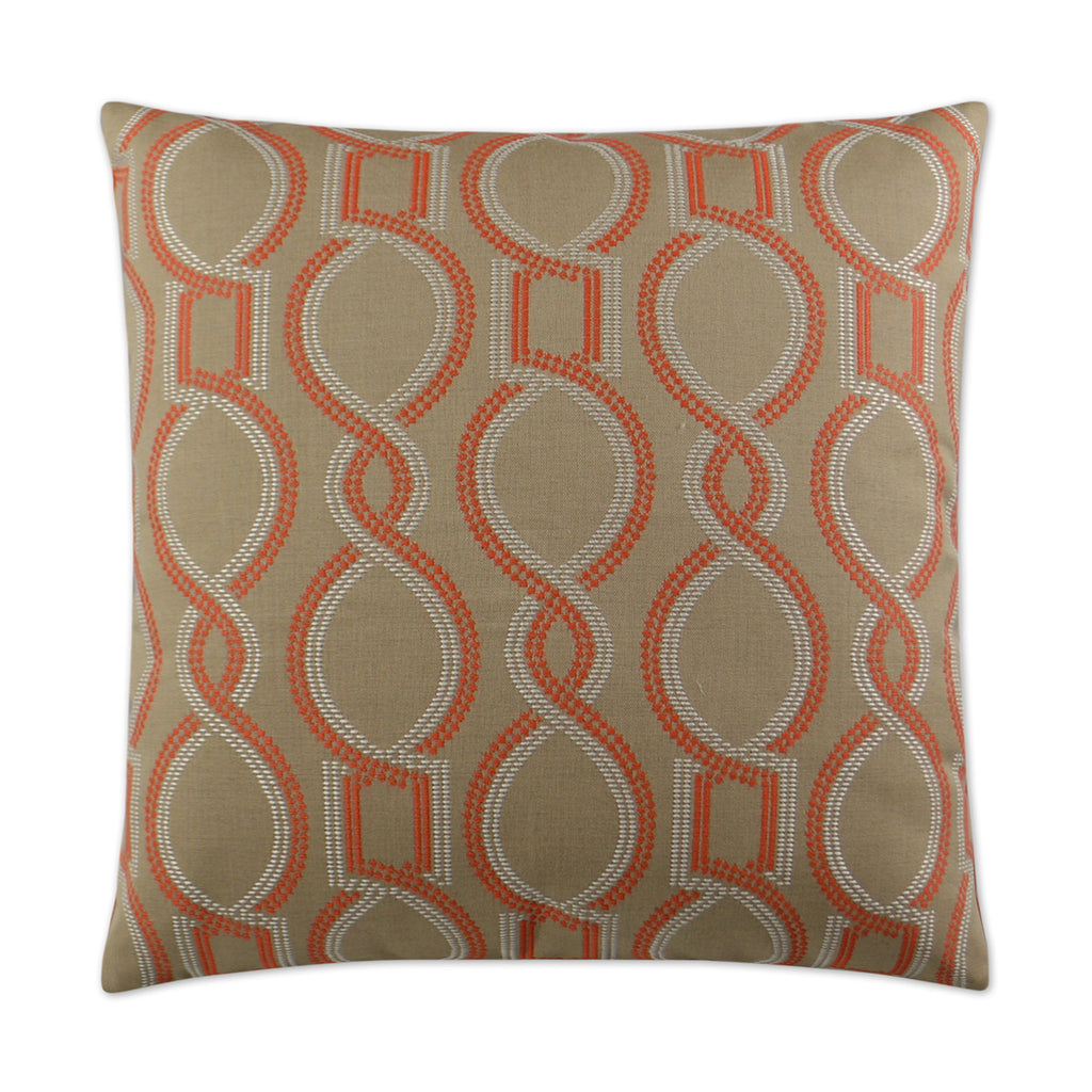 Twist Outdoor Throw Pillow - Orange | DV KAP