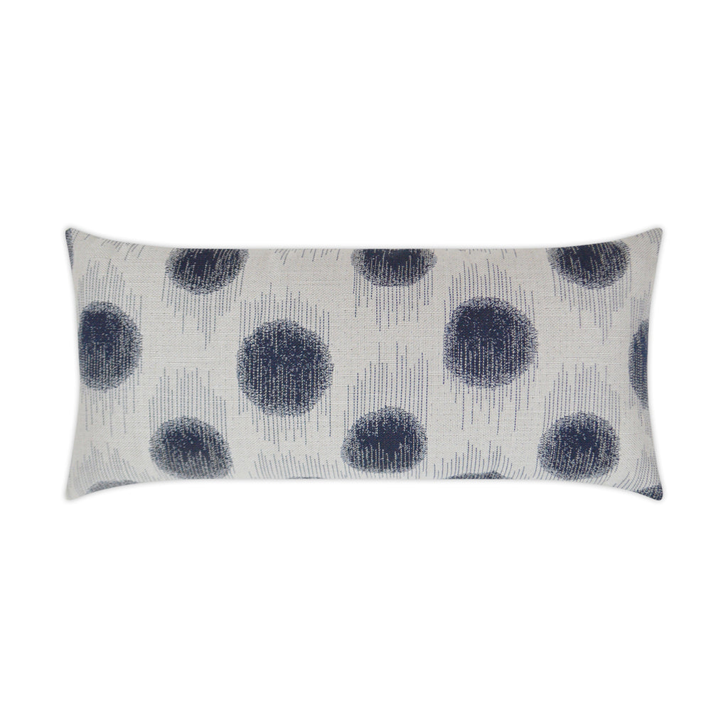 Sumatra Dot Lumbar Outdoor Throw Pillow - Indigo | DV KAP