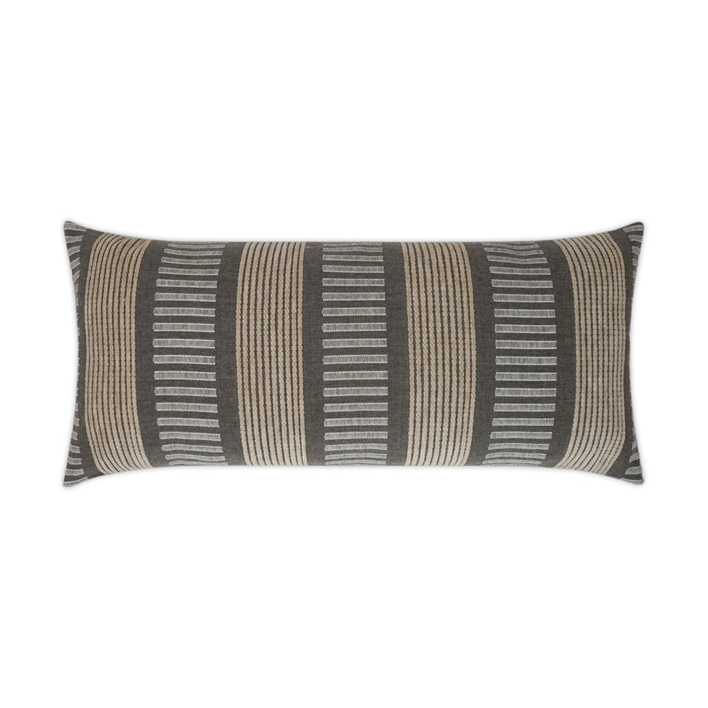 Sideline Lumbar Outdoor Throw Pillow - Stone | DV KAP