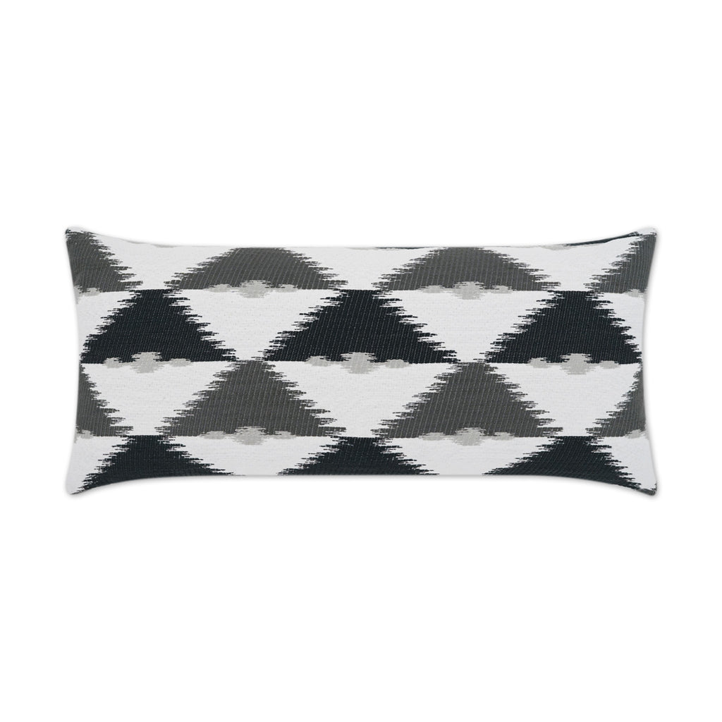 Duality Lumbar Outdoor Throw Pillow - Domino | DV KAP