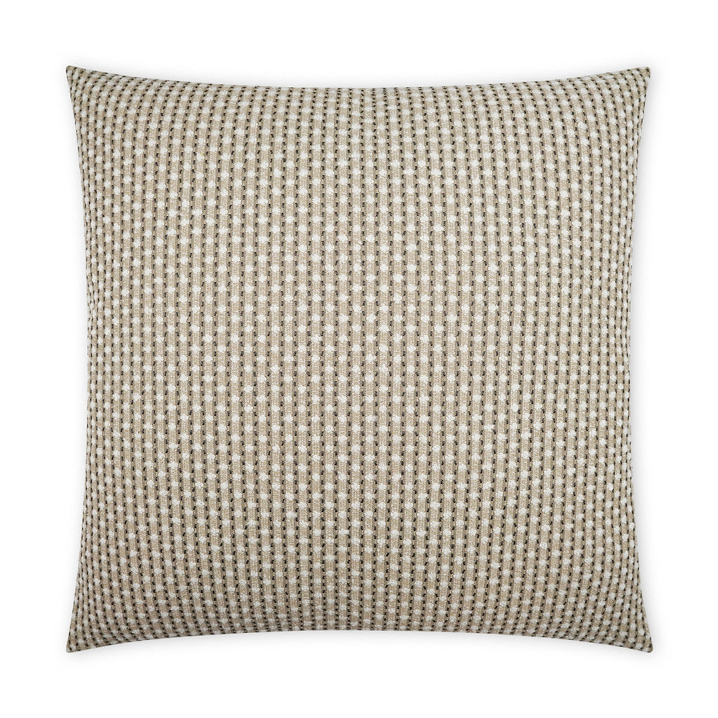 Dot Dash Outdoor Throw Pillow - Taupe | DV KAP