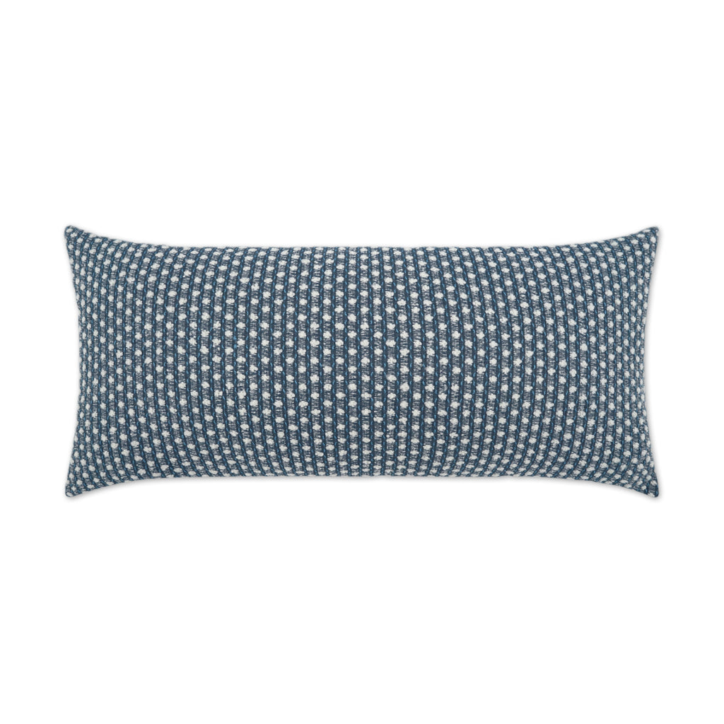 Dot Dash Lumbar Outdoor Throw Pillow - Blue | DV KAP