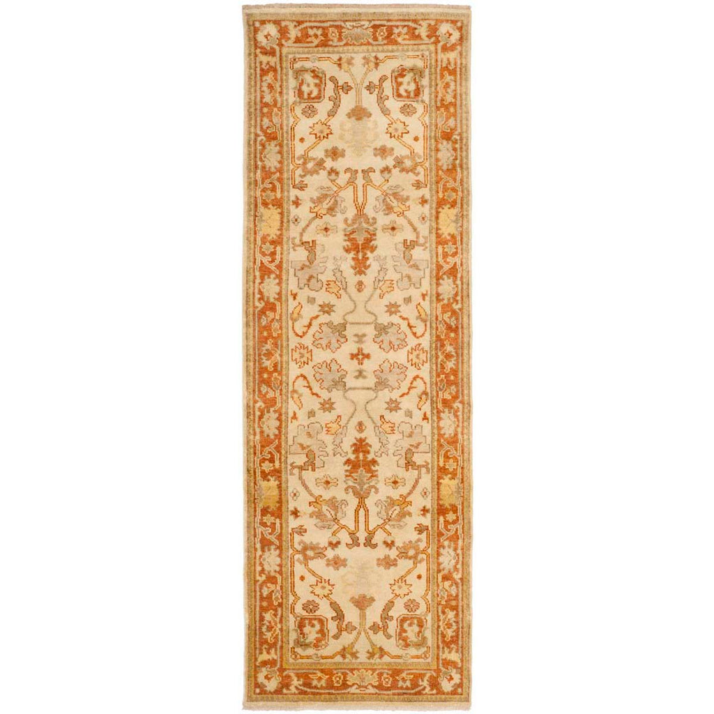 Oushak 122 Rug | Safavieh - OSH122A - Ivory / Rust