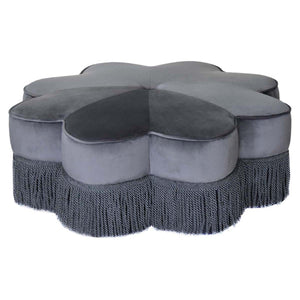 Safavieh Tanith Flower Ottoman - Dark Grey