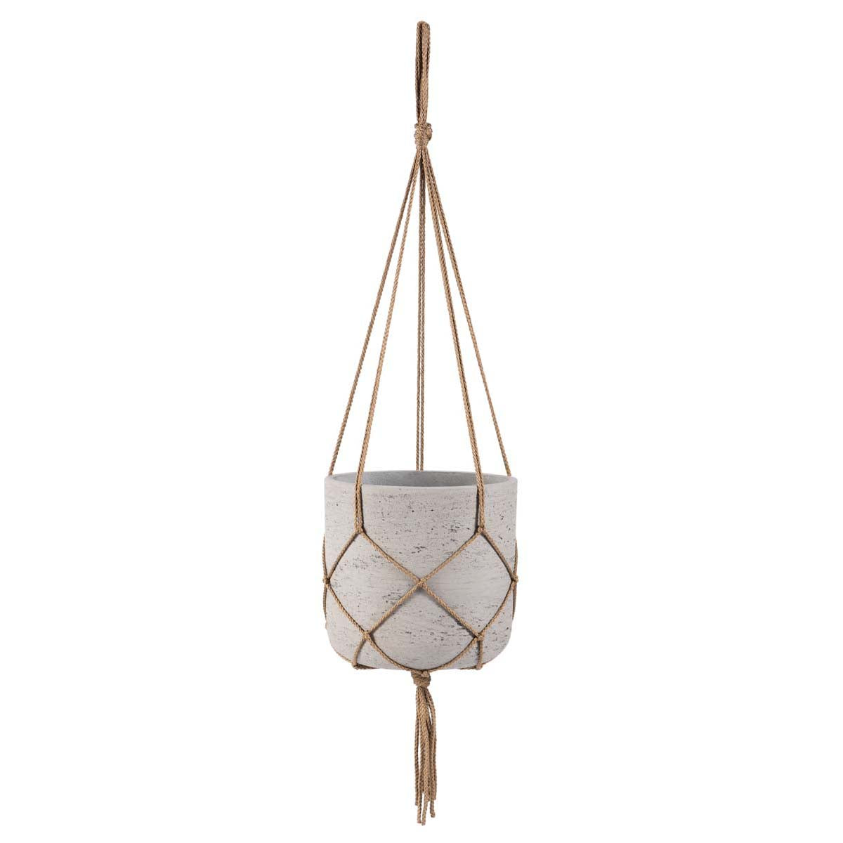 grey hanging planter Safavieh Peltria Planter-Light Grey