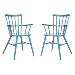 Safavieh Clifton Arm Chair - Matte Navy Blue (Set of 2)