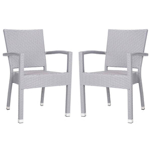 Safavieh Kelda Stacking Arm Chair - Grey (Set of 2)