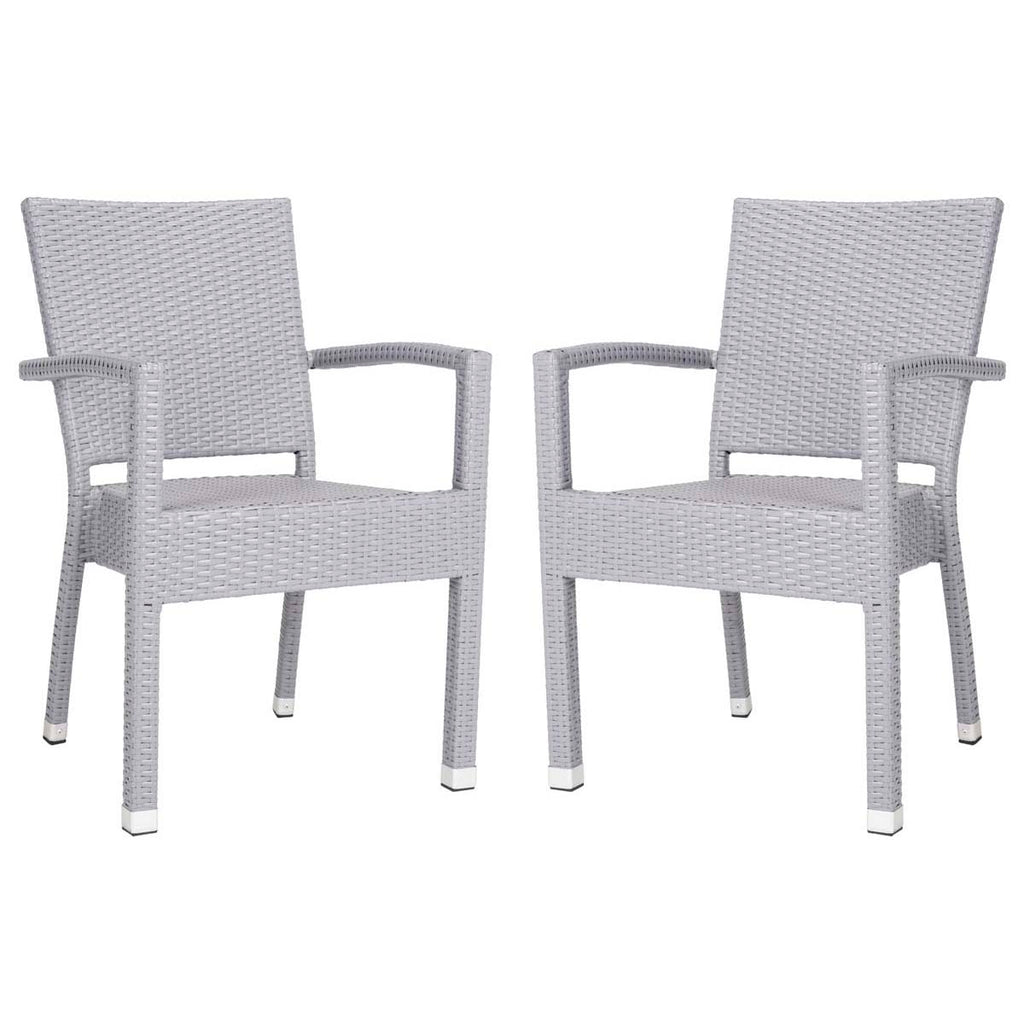 Safavieh Kelda Stacking Arm Chair - Grey (Set of 2)