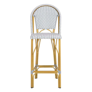 Safavieh Ford Indoor-Outdoor French Bistro Bar Stool - Grey/White