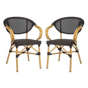 Safavieh Burke  Arm Chair - Black (Set of 2)