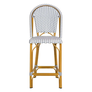 Safavieh Gresley Indoor-Outdoor  French Bistro Counter Stool - Grey/White