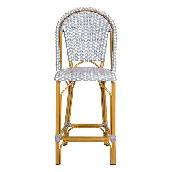 safavieh Safavieh Gresley Indoor-Outdoor French Bistro Counter Stool - Grey/White