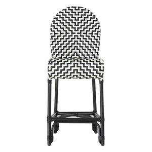 Safavieh Shea Indoor-Outdoor Counter Stool - Black/White