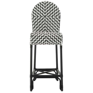 Safavieh Tilden Indoor-Outdoor Bar Stool - Black/White