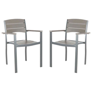 Safavieh Gerhardt Stackable Chair - Grey (Set of 2)
