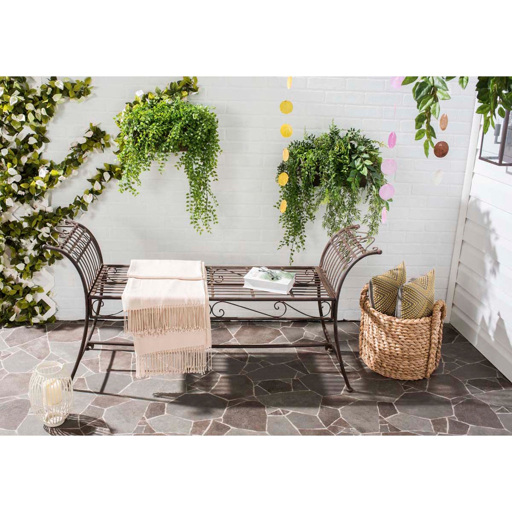 Safavieh Hadley Bench - Rustic Brown