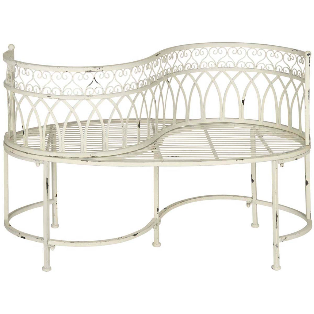 Safavieh Lara Kissing Bench - Antique White