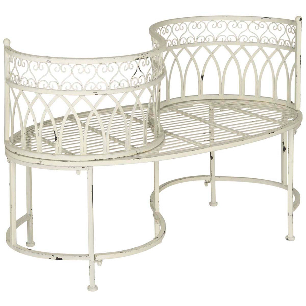 Safavieh Lara Kissing Bench - Antique White