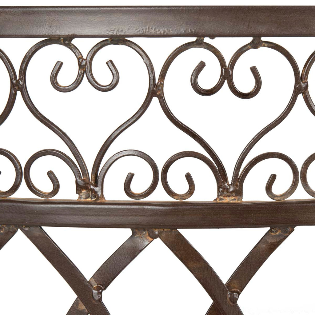 Safavieh Lara Kissing Bench - Rustic Brown