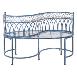 Safavieh Lara Kissing Bench - Mossy Blue