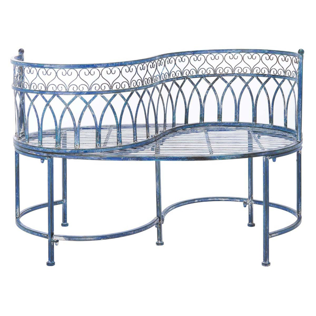 Safavieh Lara Kissing Bench - Mossy Blue