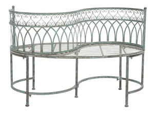 Safavieh Lara Kissing Bench - Antique Green