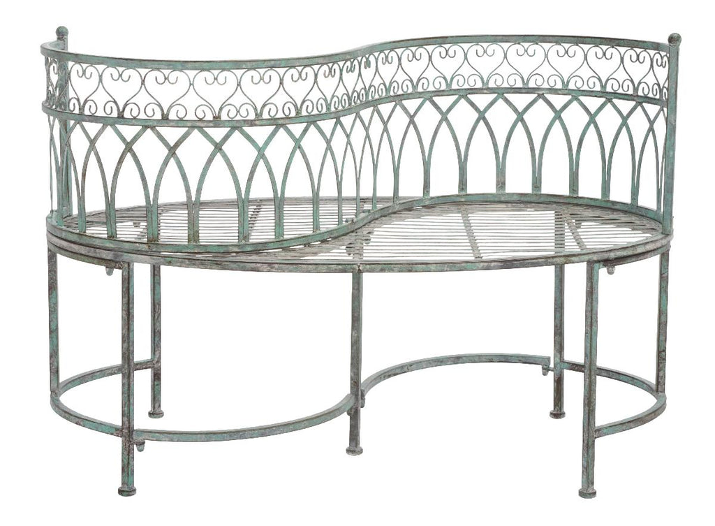 Safavieh Lara Kissing Bench - Antique Green