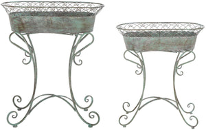 Safavieh Hendrick Planters - Antique Green