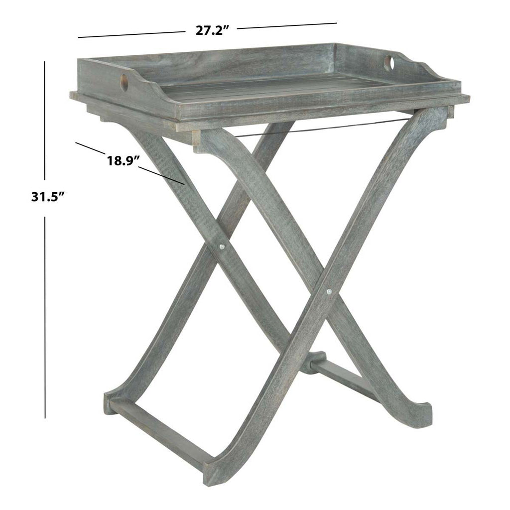 Safavieh Covina Tray Table - Ash Grey