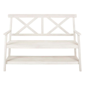 Safavieh Mayer 49.21-Inch W Outdoor Bench - White