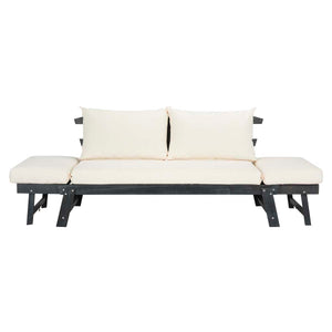Safavieh Tandra Modern Contemporary Daybed - Dark Slate Grey/Beige