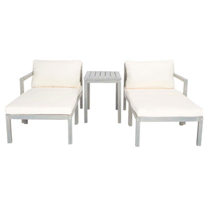 Safavieh Pratia 5 Piece Outdoor Set - Ash Grey / Beige