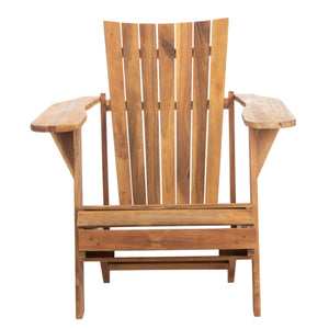 Safavieh Merlin Adirondack Chair With Retractable Footrest - Natural