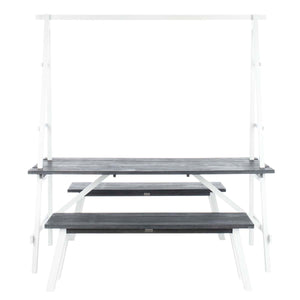 Safavieh Willamy 3 Pc Dining Set - Ash Grey/White