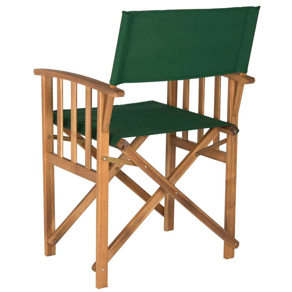 Safavieh Laguna Director Chair - Natural/Green (Set of 2)