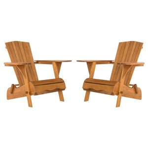 Safavieh Breetel Set Of 2 Adirondack Chairs - Natural (Set of 2)