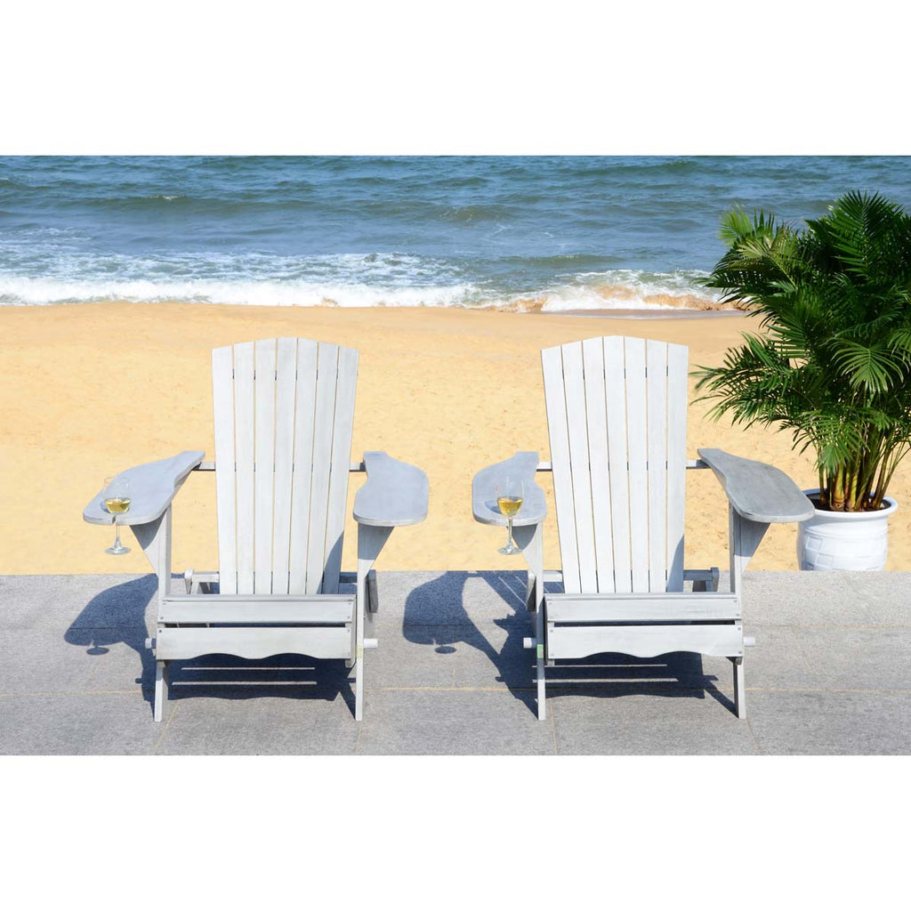 Safavieh Breetel Set Of 2 Adirondack Chairs - Grey Wash (Set of 2)