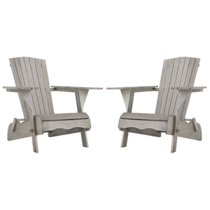 Safavieh Breetel Set Of 2 Adirondack Chairs - Grey Wash (Set of 2)